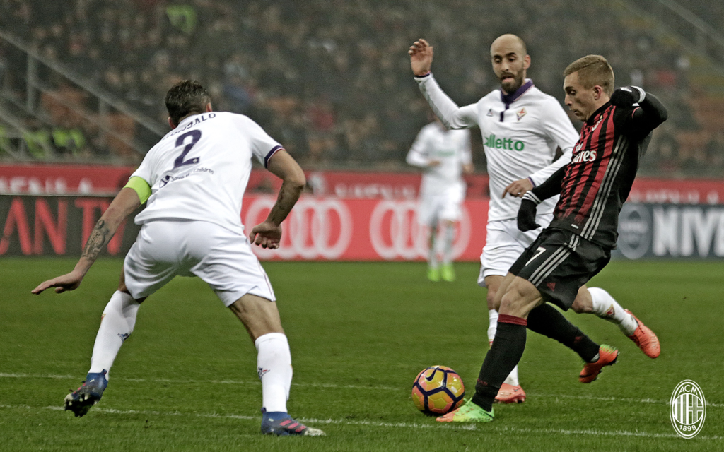 Il gol di Deulofeu in Milan-Fiorentina
