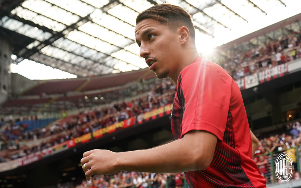 Bennacer alla sua prima a San Siro con la maglia del Milan. Fonte: acmilan.com