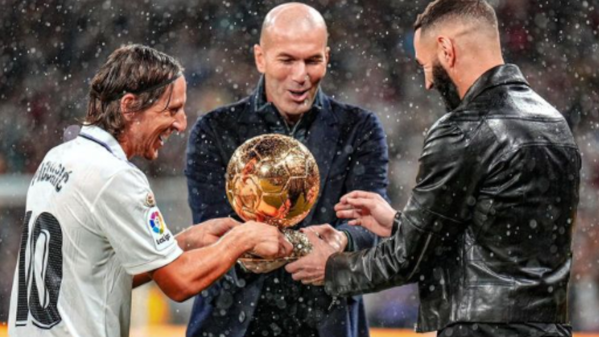 Luka Modric, Karim Benzema, Zinedine Zidane e il Pallone d'Oro