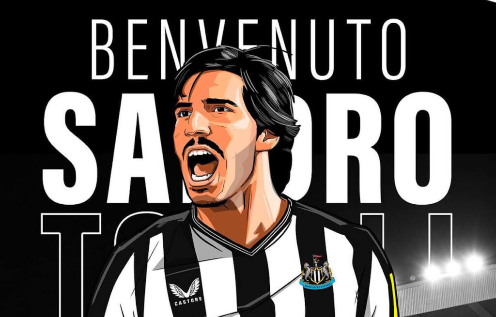 Sandro Tonali è un nuovo giocatore del Newcastle.