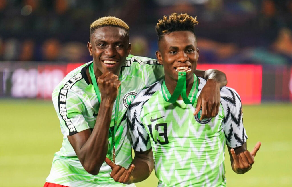 Osimhen e Chukwueze con la maglia della Nigeria