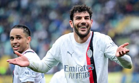 milan theo hernandez esultanza contro hellas verona