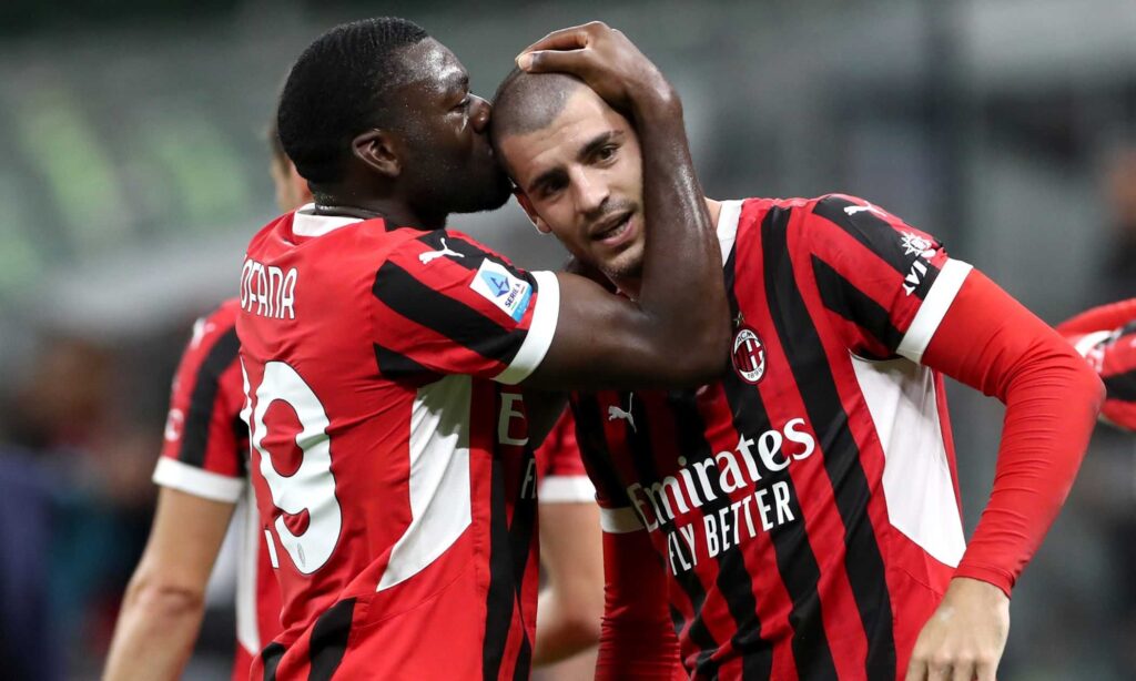 milan, fofana e morata esultanza